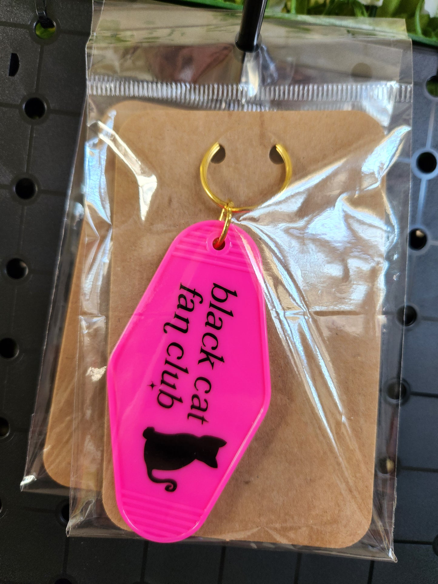 Black Cat Fan Club Motel Keychain