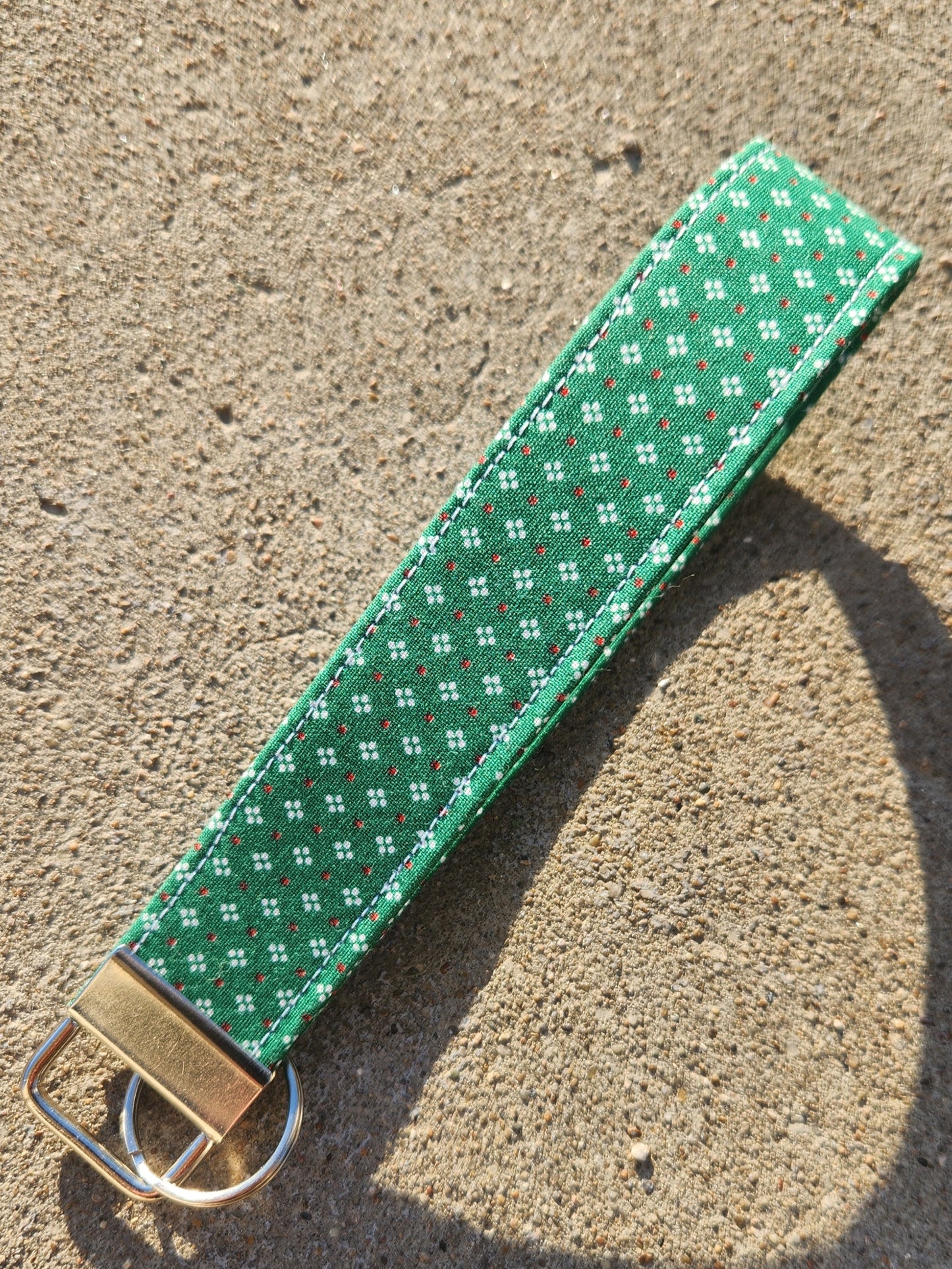 Christmas Winter Wishes Green Keyfob Wristlet