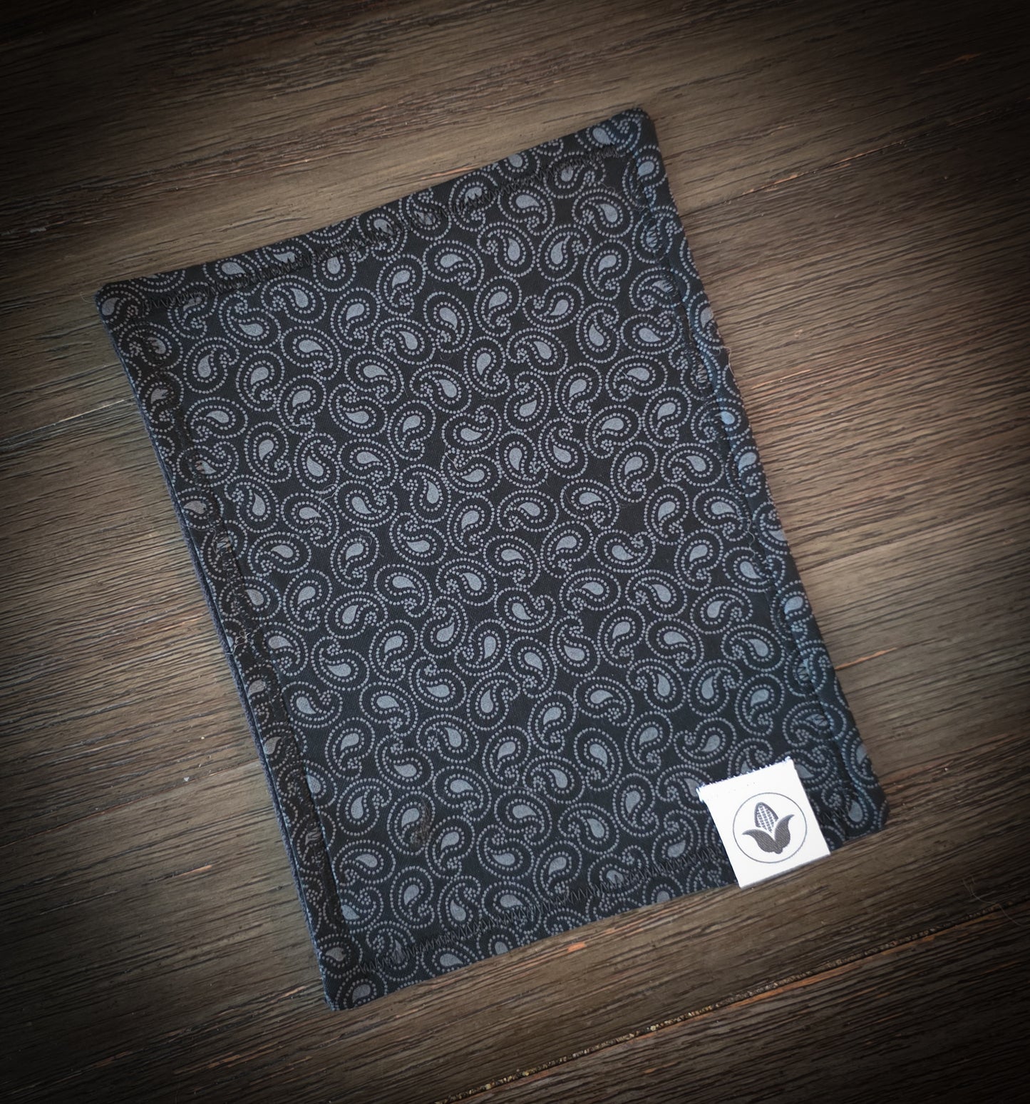 Black and Gray Paisley Handkerchief