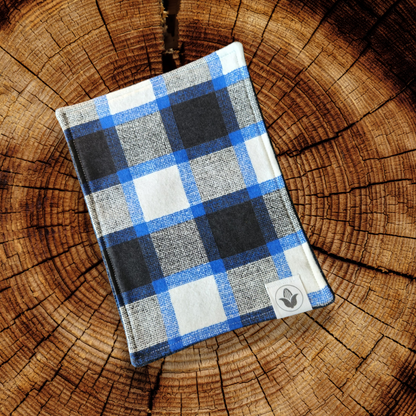 Blue and White Checkered Plaid Handkerchief