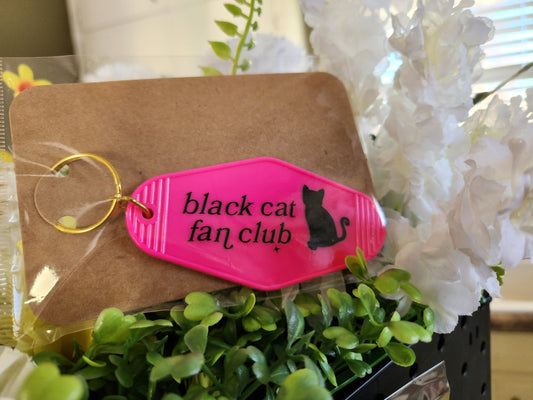 Black Cat Fan Club Motel Keychain