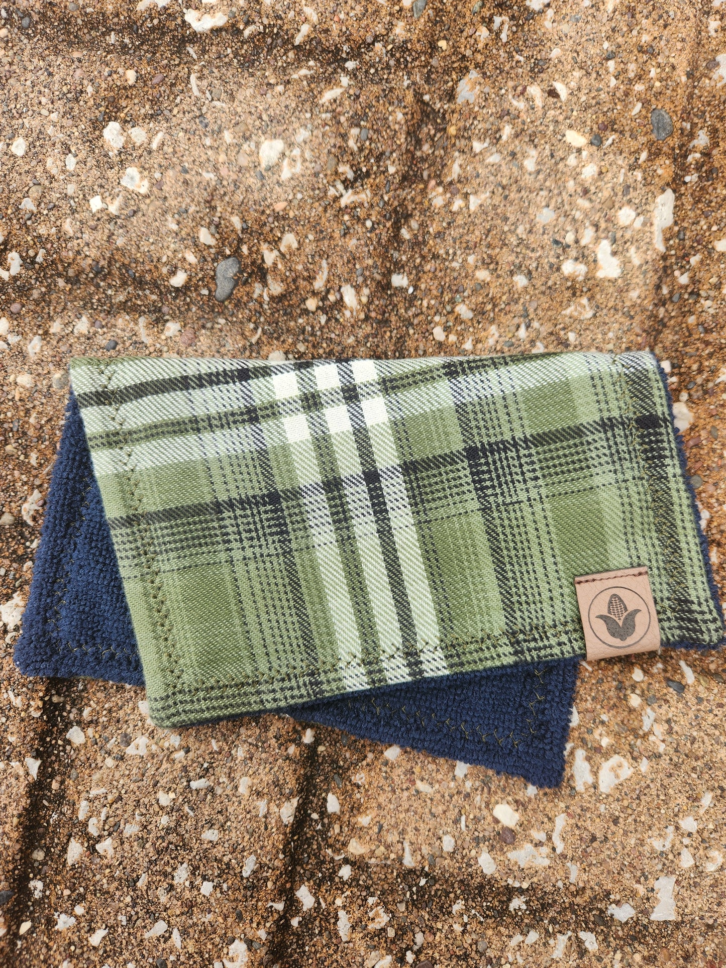 Sage Green Plaid Handkerchief