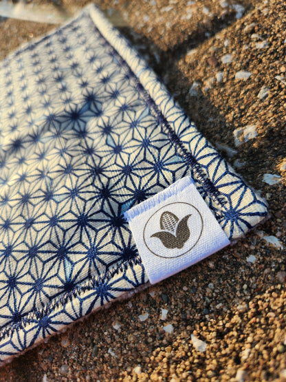 Blue Asanoha Handkerchief