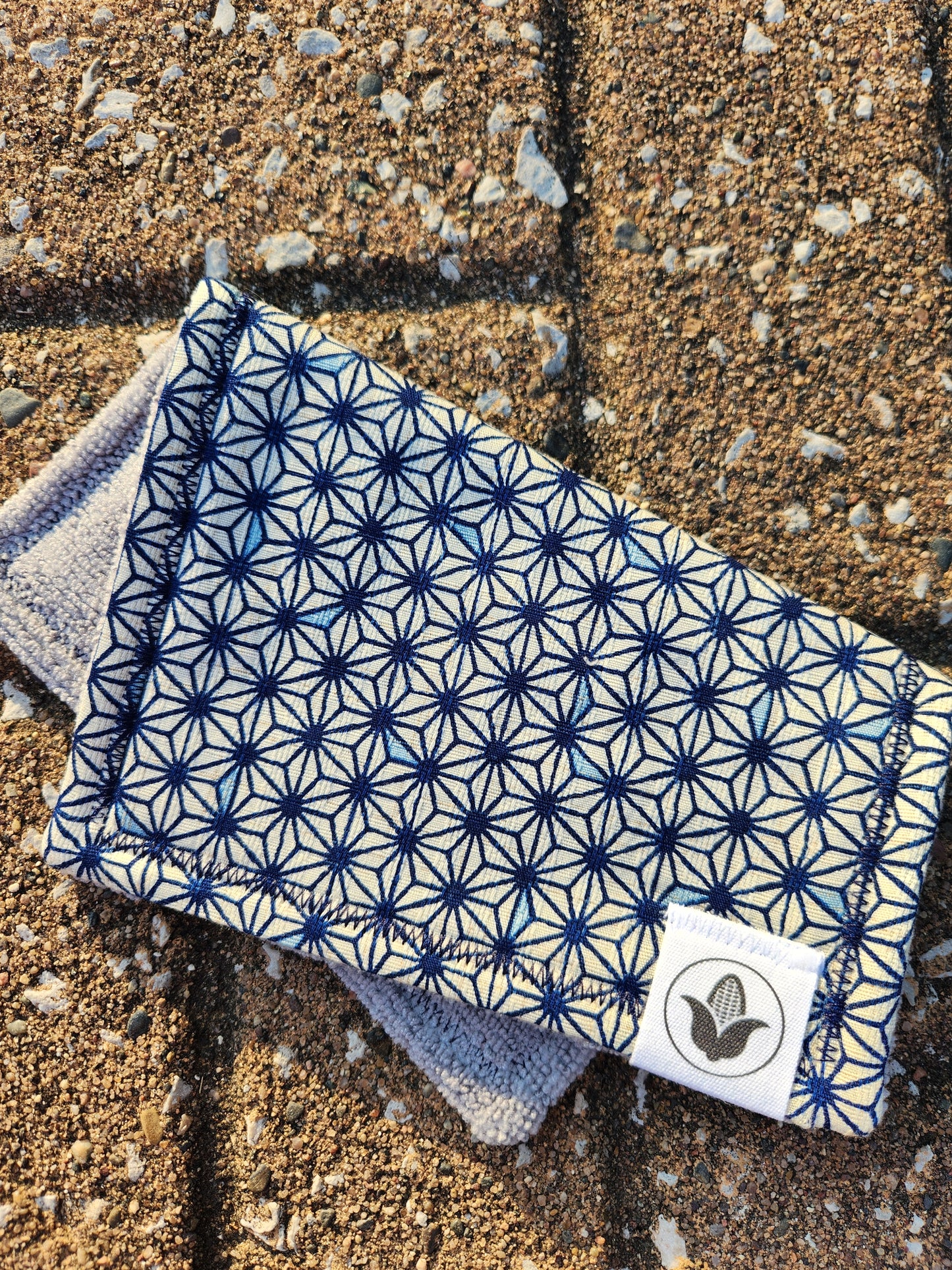 Blue Asanoha Handkerchief