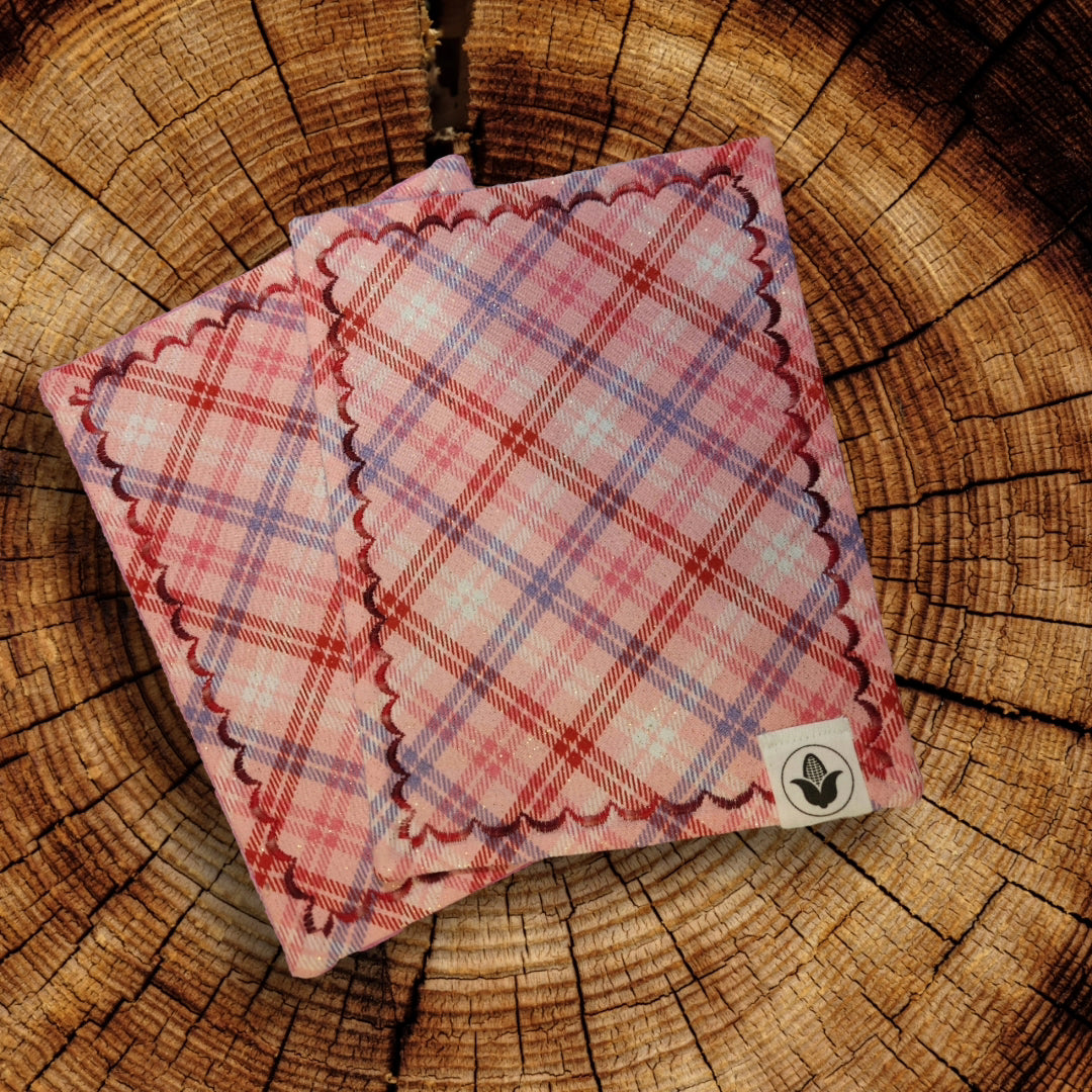 Pink and Purple Plaid Handkerchief