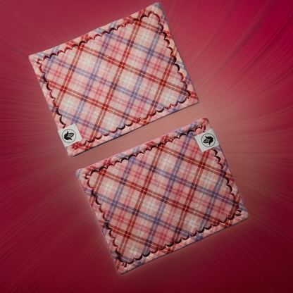 Pink and Purple Plaid Handkerchief