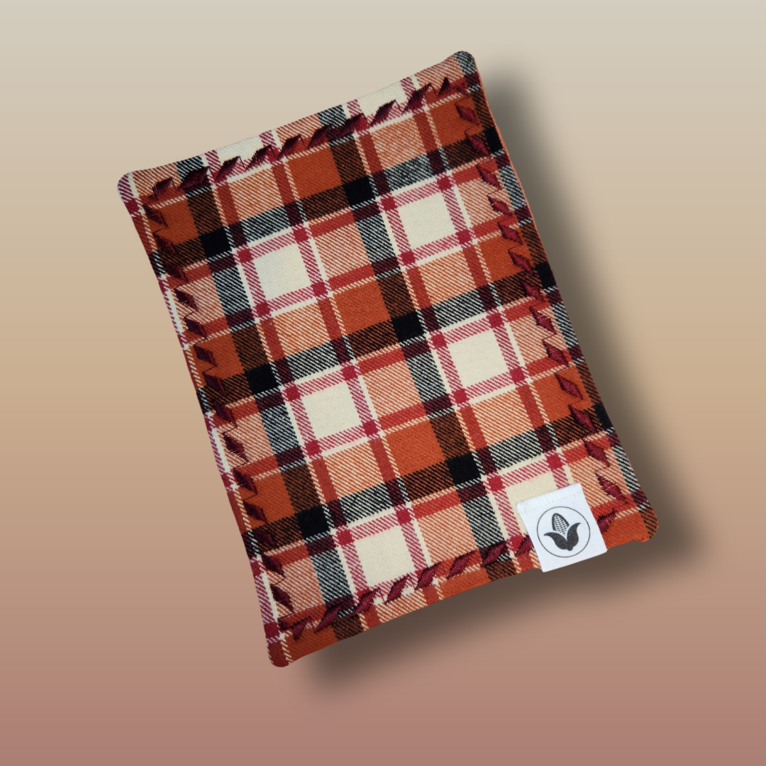 Orange & Burgandy Plaid Handkerchief