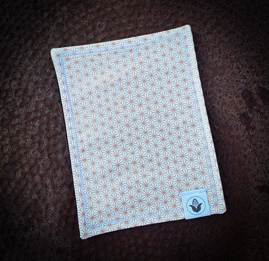 White and Copper Asanoha Handkerchief