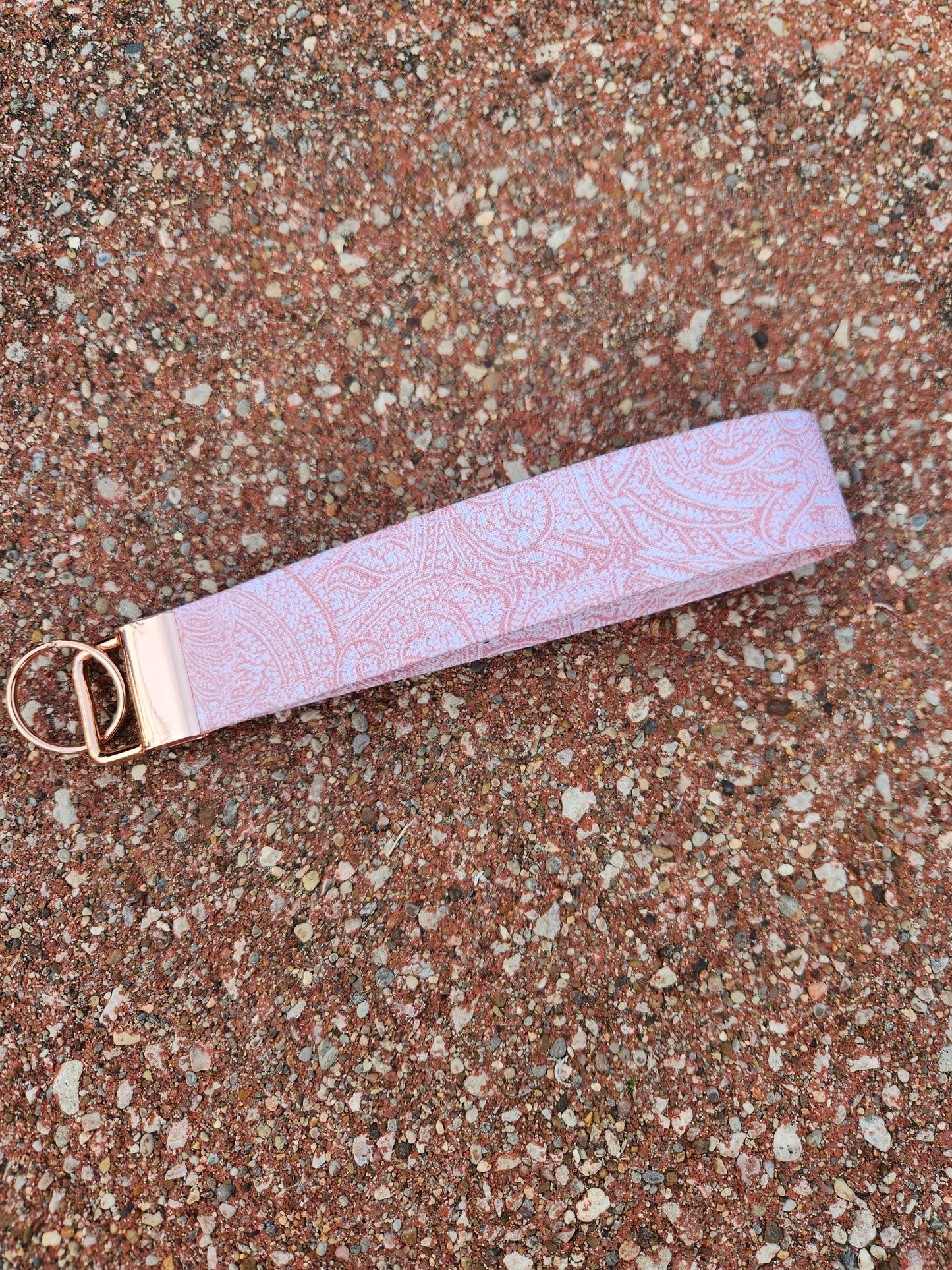 Peachy Paisley Keyfob Wristlet