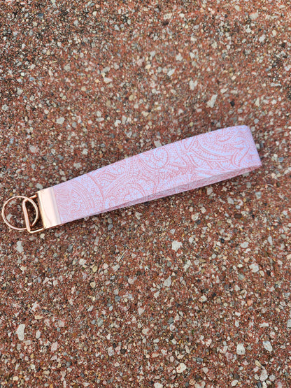 Peachy Paisley Keyfob Wristlet