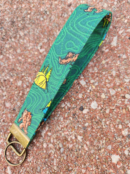 Bigfoot Topography Keyfob Wristlet