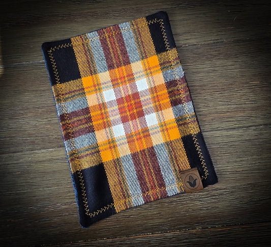 Yellow and Orange Plaid Handkerchief
