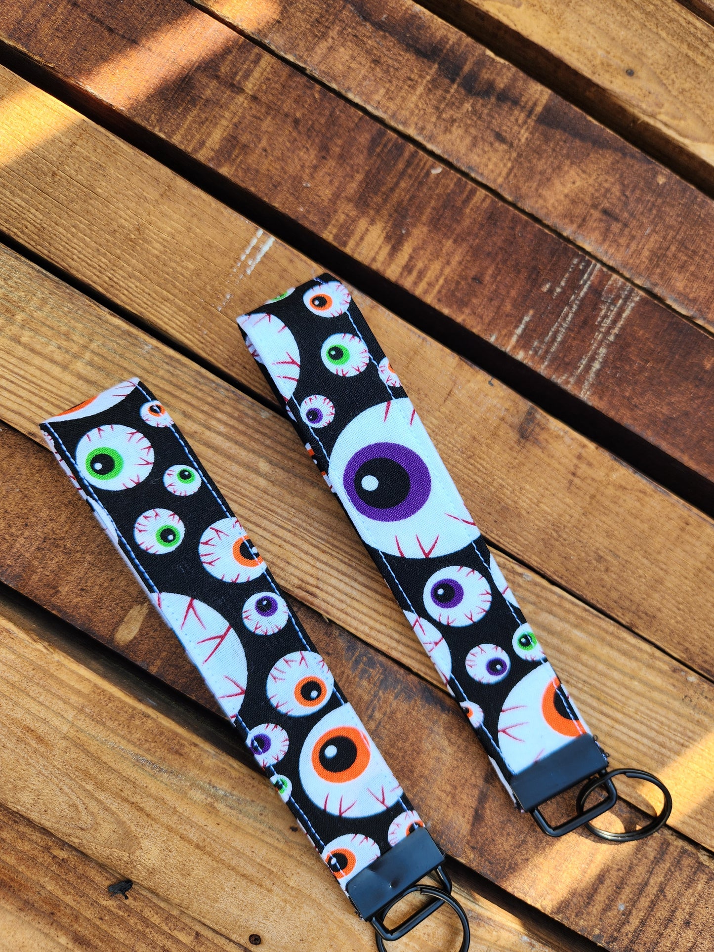 Spooky Eyes Keyfob Wristlet Keychain