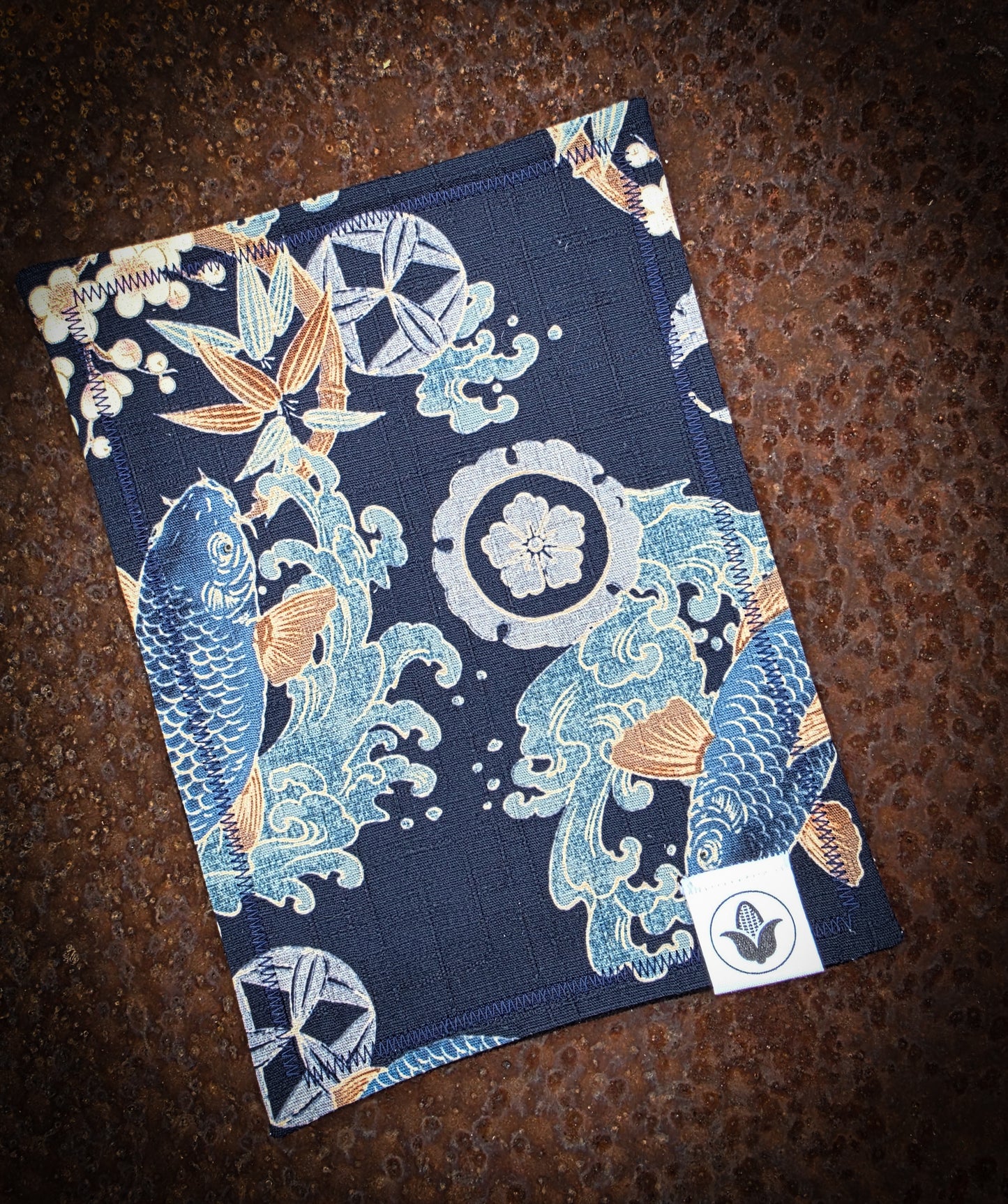 Midnight Koi Handkerchief