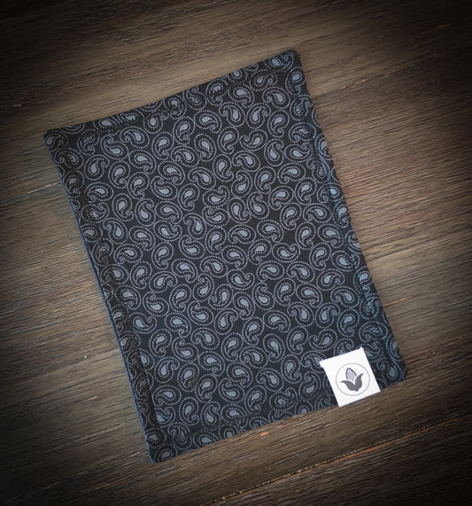 Black and Gray Paisley Handkerchief