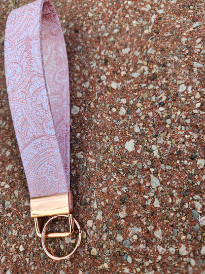 Peachy Paisley Keyfob Wristlet
