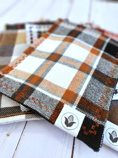 Orange & Black Plaid Handkerchief