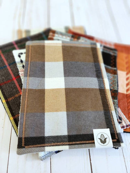 Tan & Gray Plaid Handkerchief