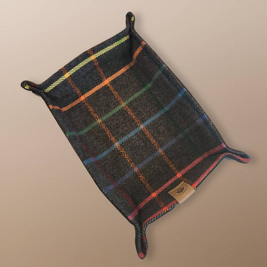 Rainbow Plaid Valet Tray