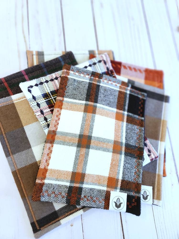 Orange & Black Plaid Handkerchief