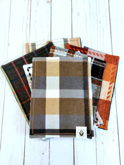 Tan & Gray Plaid Handkerchief